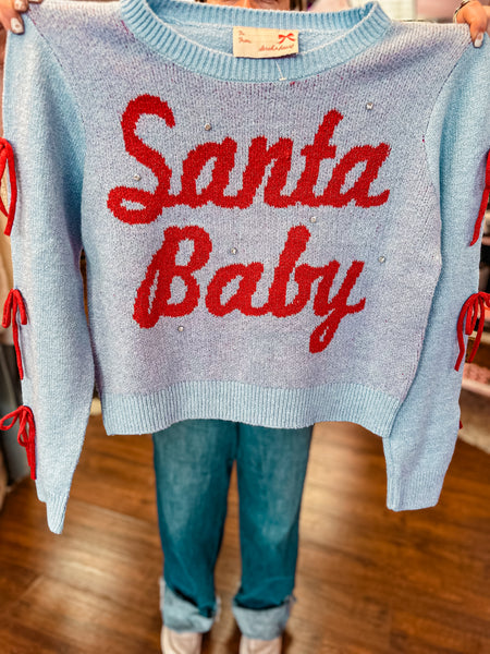 Santa Baby Rhinestone Sweater
