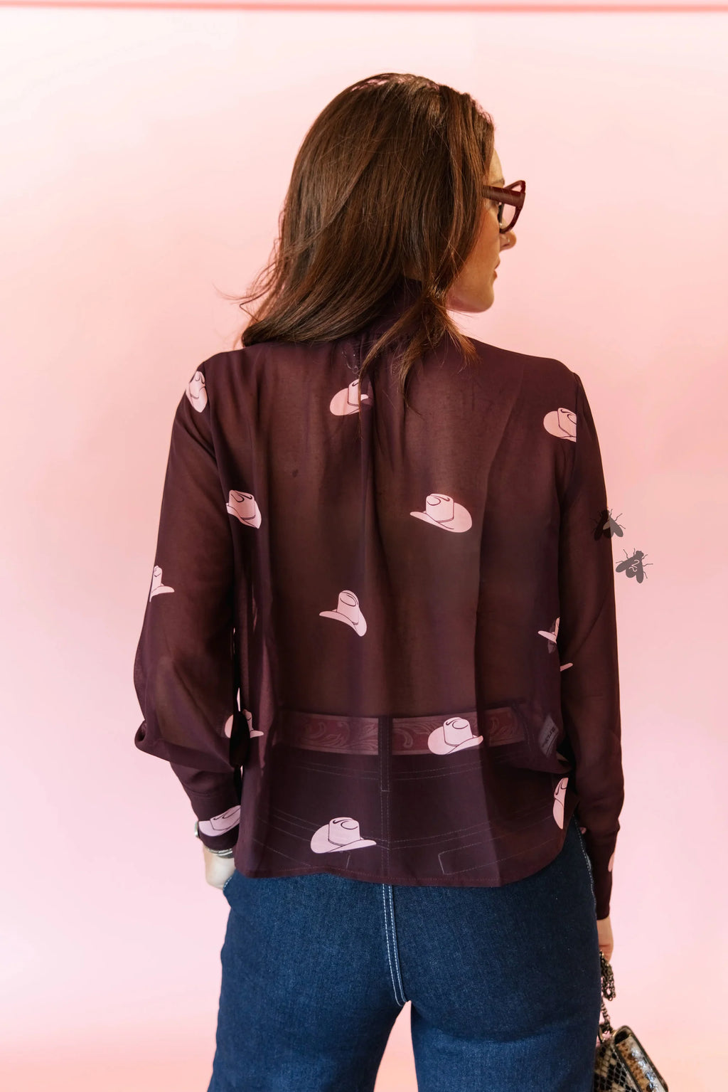 Western Hats Sheer Top