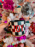 Checkered Holiday Coffee Mug