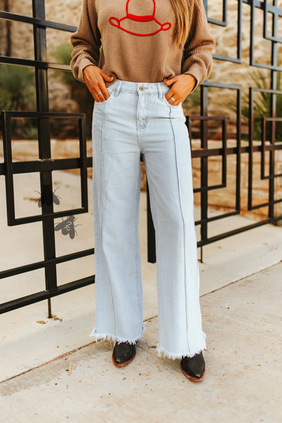 Raylee Raw Hem Trouser Jeans