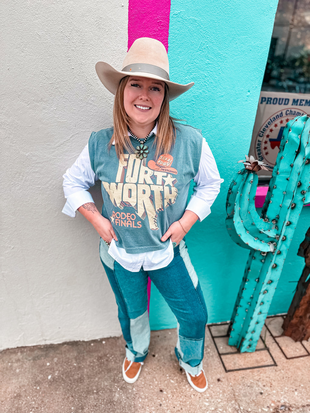 Fort Worth Rodeo Finals Muscle Tank(Navy)
