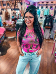 Yipee Ki-Yay Pink MeshTop