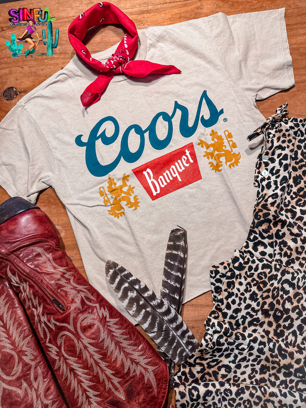 Coors Banquet Mom Crop Tee