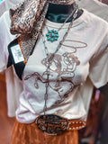 Giddy Up Embroidered Cowgirl Tee