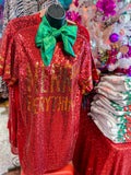 Holiday Sequin Tunic Top