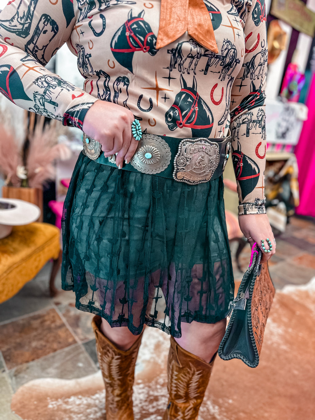 Western Lace Skort