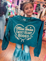 Miss Texas Sweet Heart Rodeo Crop Sweatshirt