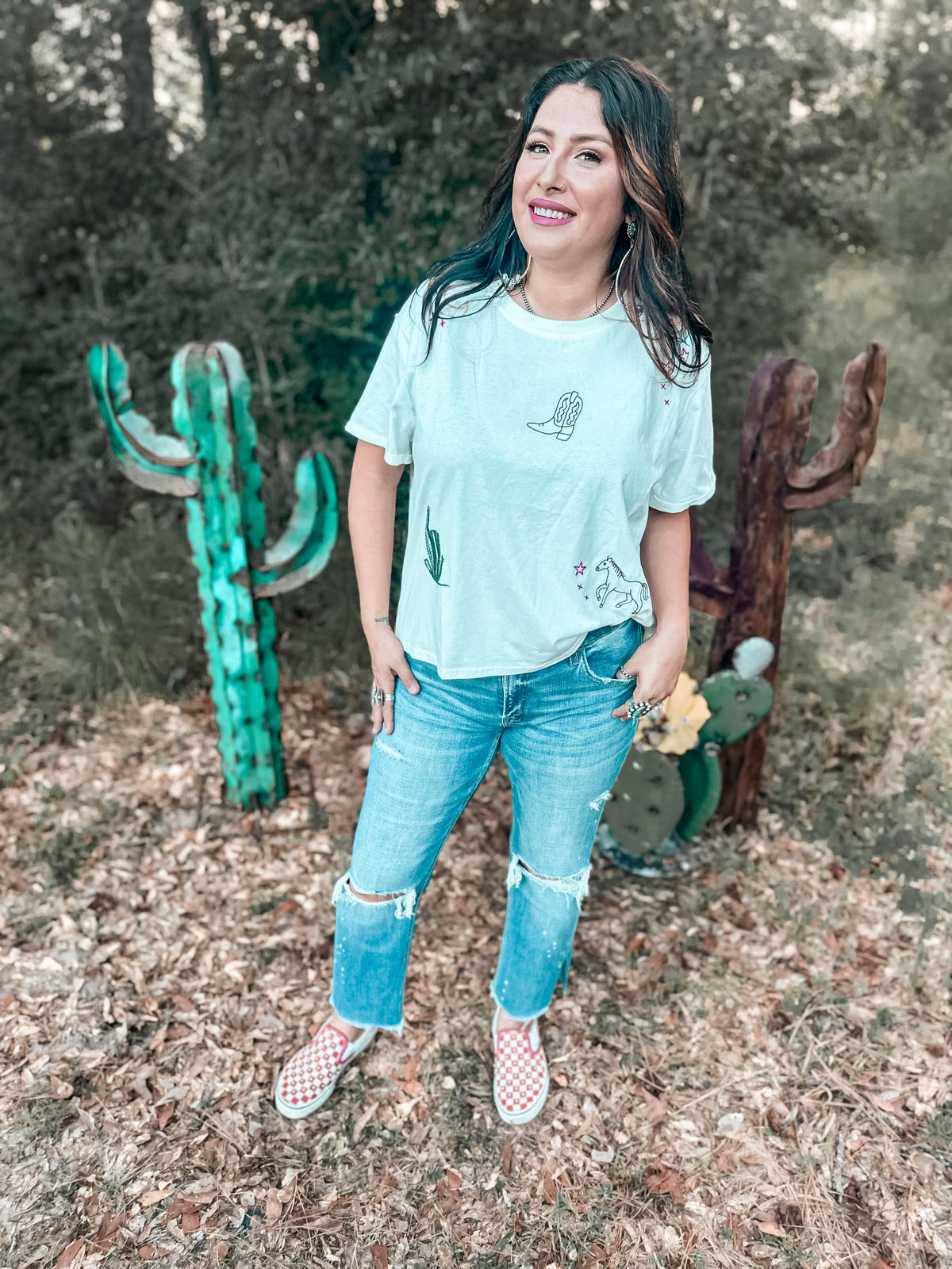 Western Embroidered Tee