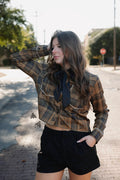 Plaid Round Up Top