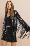 Frilly Fringe Sequin Jacket