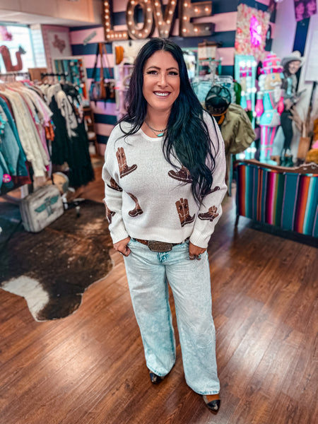 Cowboy Boot Sweater