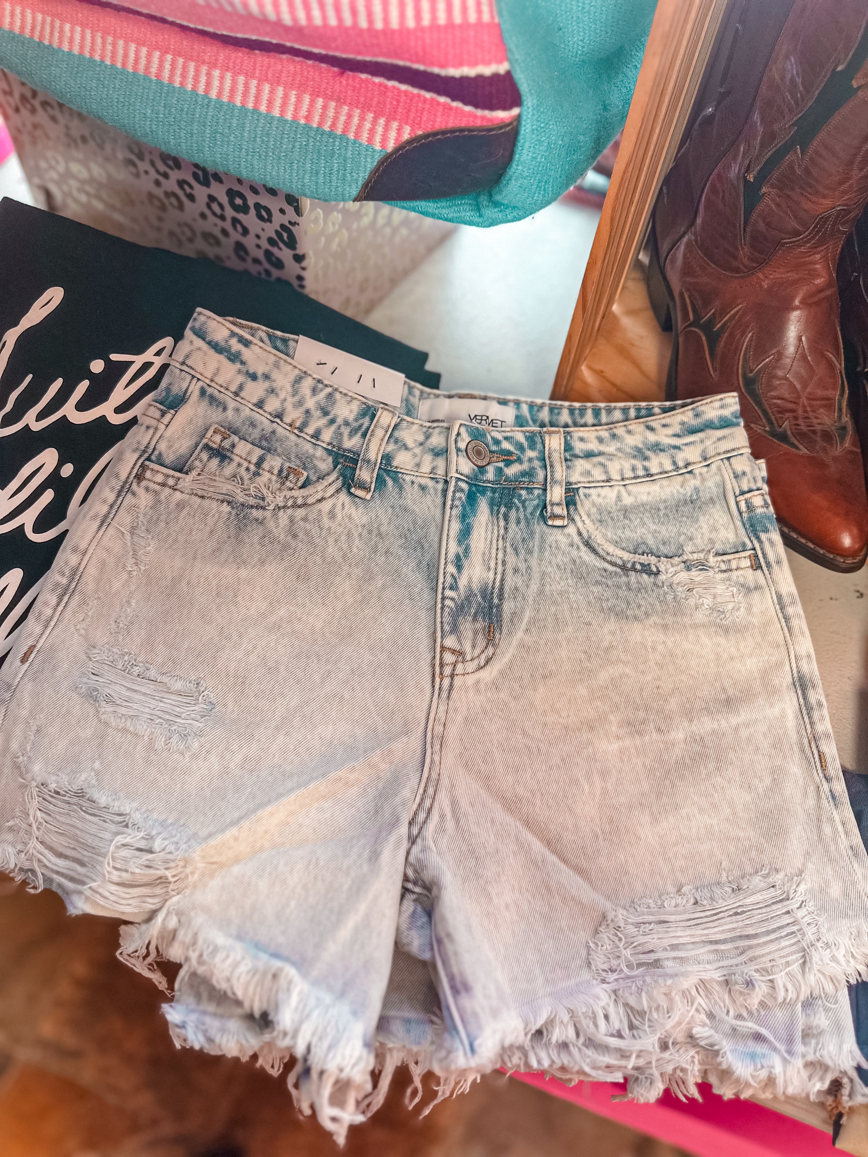 Vervet Distressed Denim Shorts