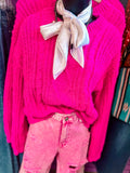 Halle Hot Pink Sweater