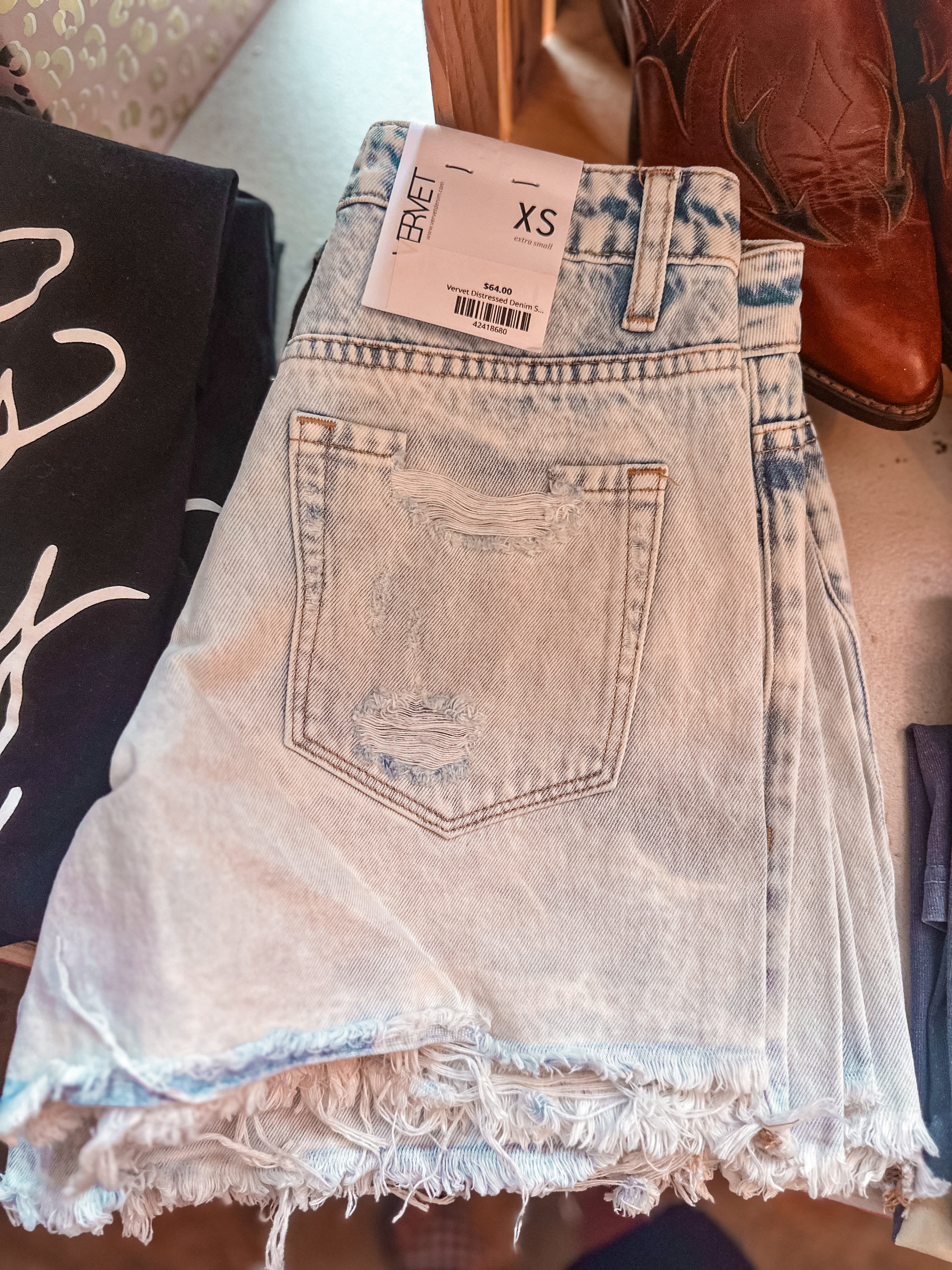 Vervet Distressed Denim Shorts