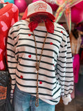 Lover Girl Striped Sweatshirt