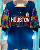 AsTroS SeQuiN SLeEvE TeE