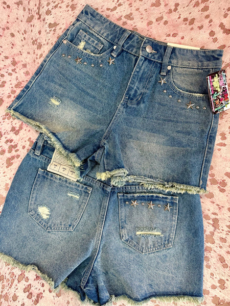 StAR StUddEd DeNim ShOrTs