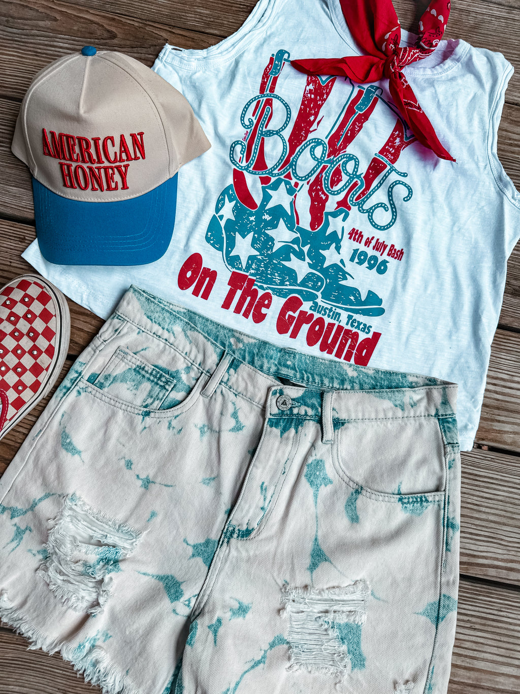 Boots on the Ground 4th of July Tank