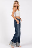 Dark Denim Cuffed Jeans