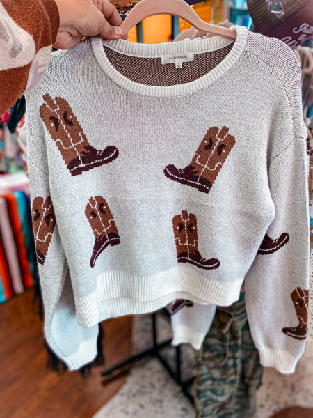 Cowboy Boot Sweater
