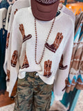 Cowboy Boot Sweater