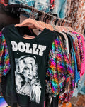 Sequin Sleeve Band Tees