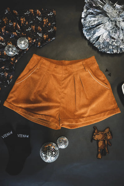 Buckstitch Babe Corduroy Shorts