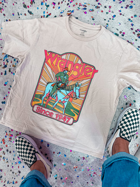 Colorful Cowboy Wrangler Tee