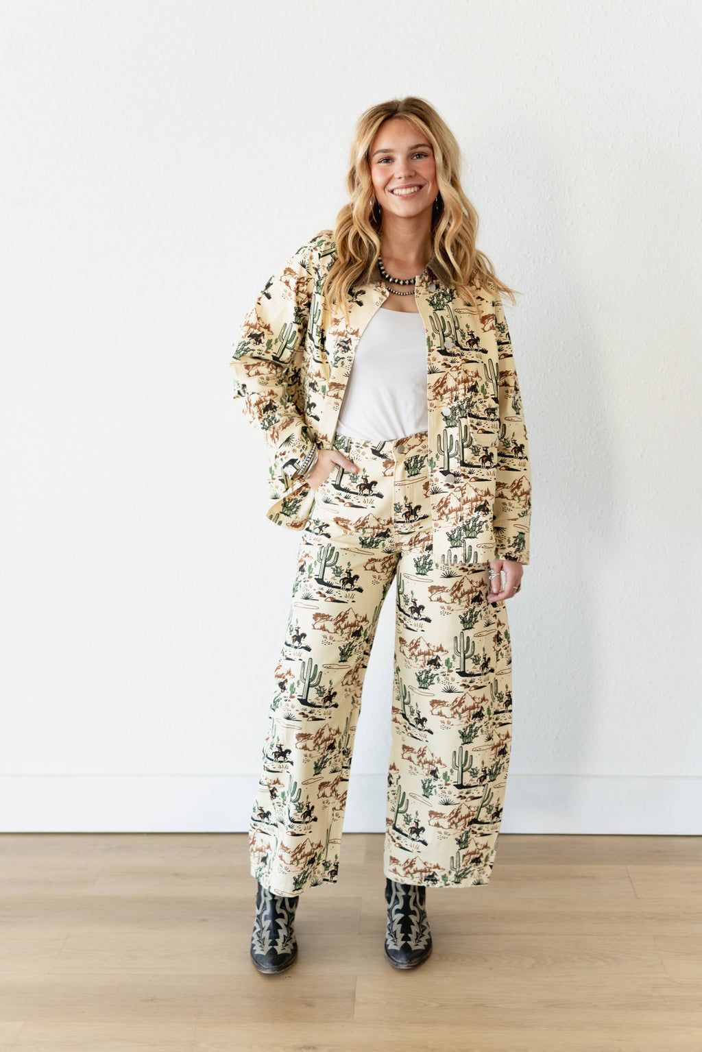 Cactus Cowboy Barrel Jeans