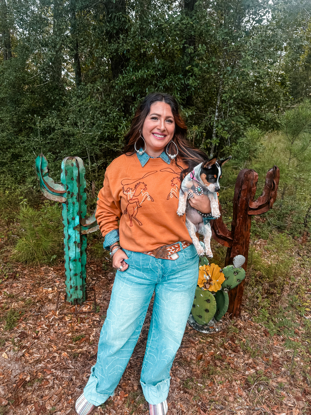 Rope and Ride Embroidered Western Sweatshirt