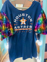 AsTroS SeQuiN SLeEvE TeE