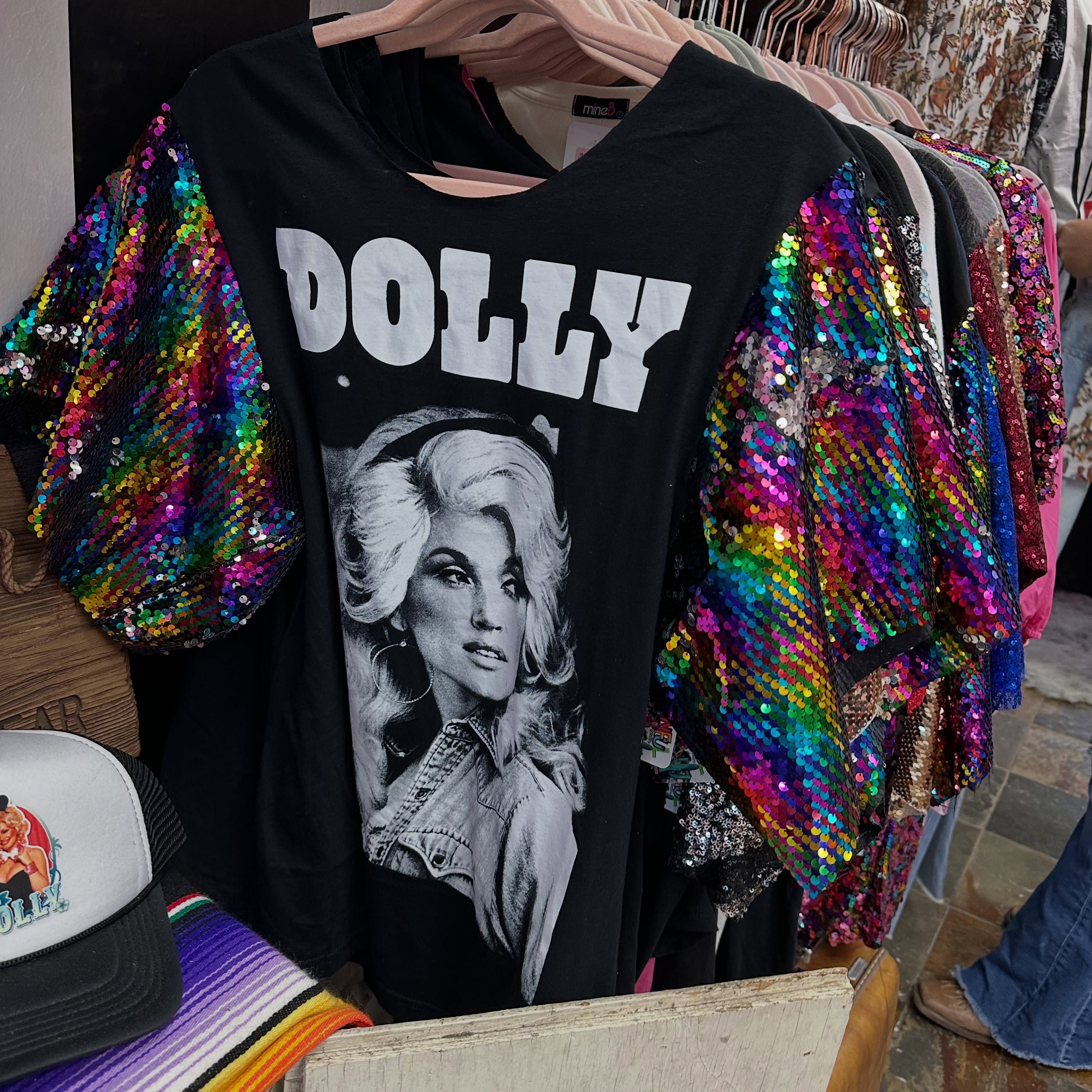 Dolly Sequin Sleeve Tee