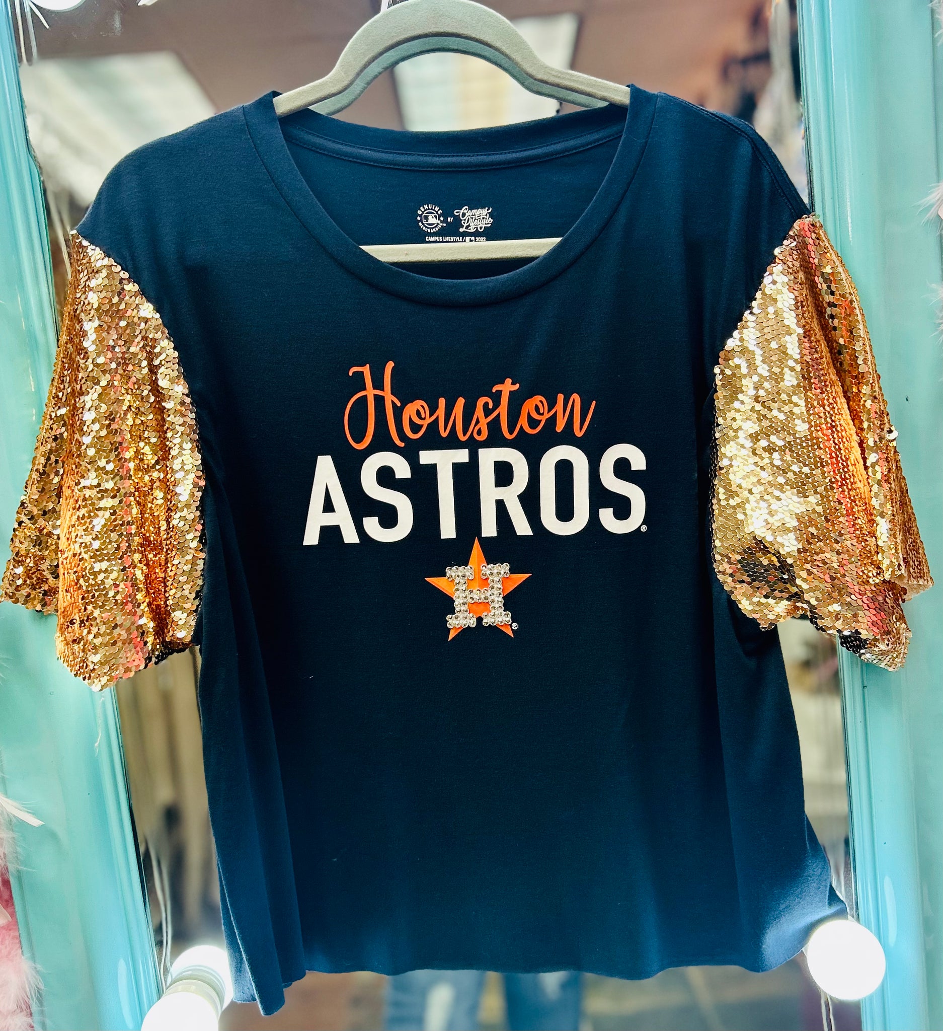 AsTroS SeQuiN SLeEvE TeE – Sinful Southern Belles Boutique