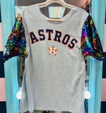 AsTroS SeQuiN SLeEvE TeE