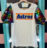 AsTroS SeQuiN SLeEvE TeE