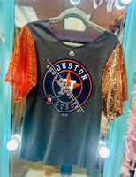 AsTroS SeQuiN SLeEvE TeE