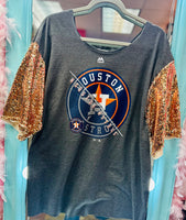 AsTroS SeQuiN SLeEvE TeE