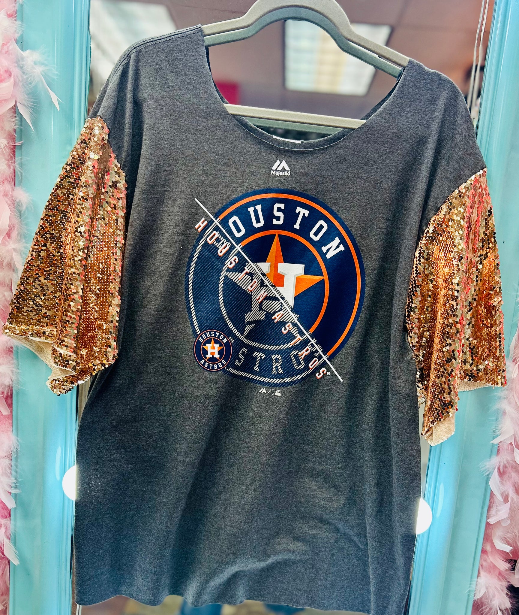 Astros Glitter Baseball Shirt – God's Will Designs