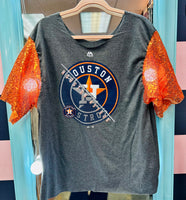 AsTroS SeQuiN SLeEvE TeE